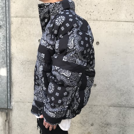 WOSS.official/BANDANA  Puffer Jacket BLACK