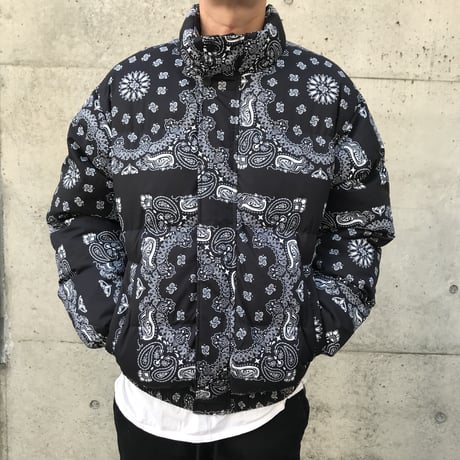 WOSS.official/BANDANA  Puffer Jacket BLACK