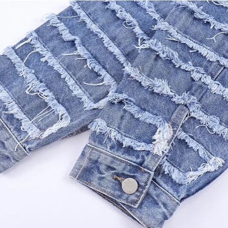 Mismatch NYC/Damaged Denim Jacket