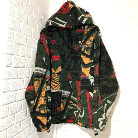 GRMY/OVER SHERPA BOA HOODIE "Army Green"