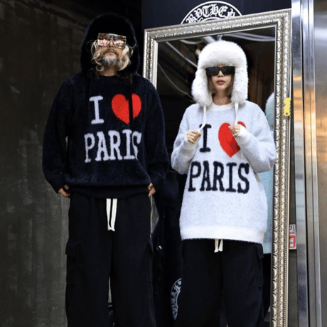2nd archive/ I♡Paris Mohair knit "WHITE"