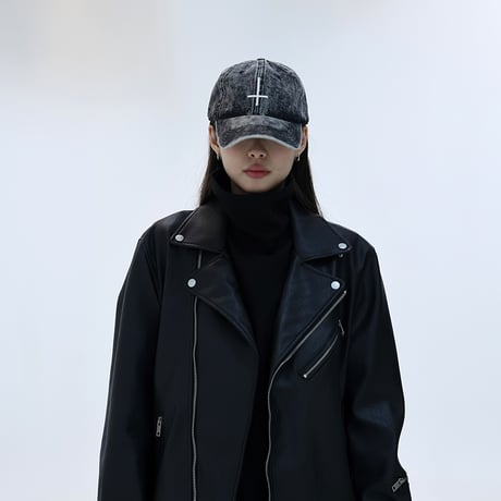 By The R/ Cross Paint  Denim Cap