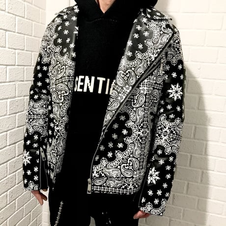 BOOHOO /BANDANA Biker Jacket