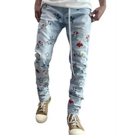 LIFTED UNCHORS/Flower  DENIM