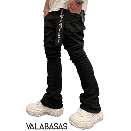 VALABASAS / Mr Stacked Denim  "BLACK"