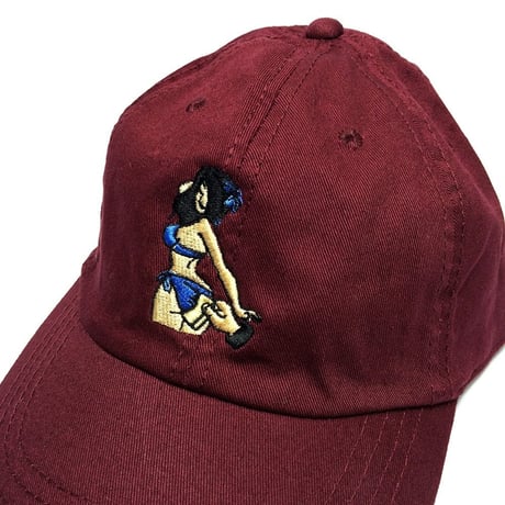 1st class living/Tip Drill Cap バーガンディ