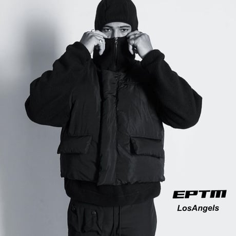 EPTM/PUFFER VEST（REVERSIBLE）”BLACK"