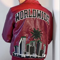 BOOHOO /Lether city Jacket   "DARK RED"