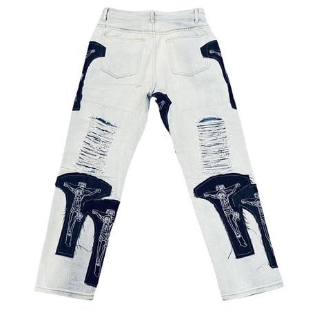 Mismatch NYC/Christ Patch Denim  pants