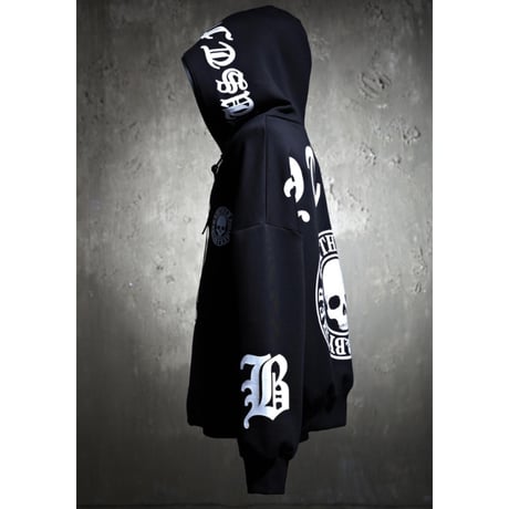 By The R/ Logo bonding  Zip Hoodie (SET UP)