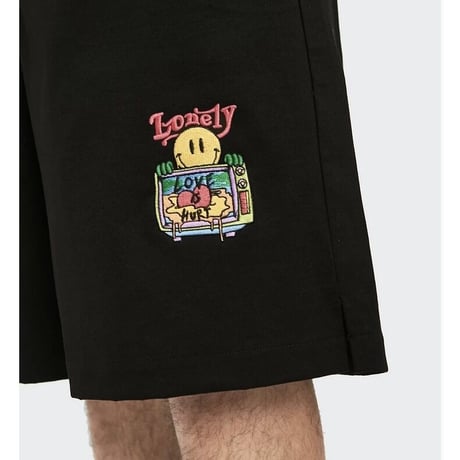 WOSS.official/smile emboidery shorts BLACK