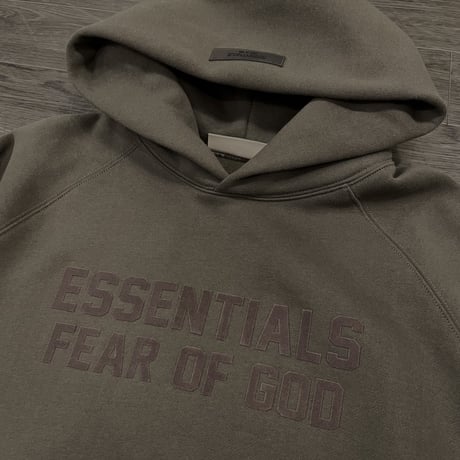 ESSENTIALS by Fear of God /Logo Hoodie  "OFF BLACK"