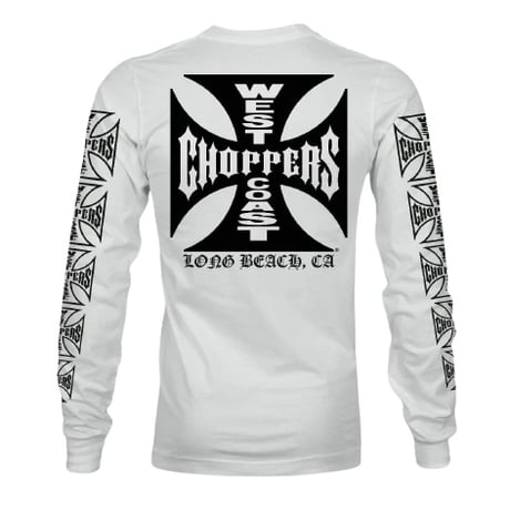 West Coast Choppers/ W.C.C Logo Longsleeve Tshirts "WHITE"