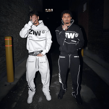 2TW®︎ /  Hoodie + Pants (SET UP)  BLACK