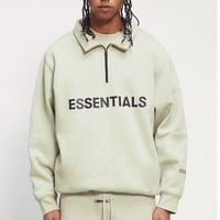 ESSENTIALS  fear of god /HALF ZIP pullover "SAGE"