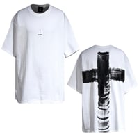 By The R/ Cross Paint Cotton Tshirts WHITE (SET UP)