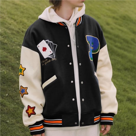WOSS.official/ TRUMP   Varsity  Jacket