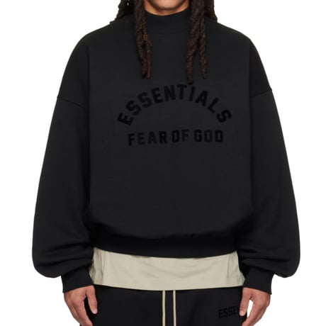 ESSENTIALS by Fear of God /Logo Crewneck "BLACK"