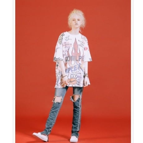 White Complex/Flame BOX Tee