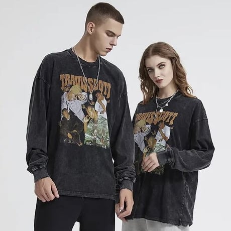 Mismatch NYC/Washed Black  Travis Scott  Longsleeve Tee