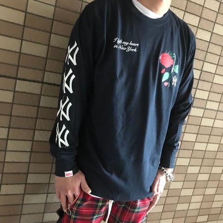 Petals and Peacocks × NY yankees/Long sleeve Tee