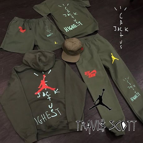 Nike × Travis Scott /Cactus Jack JORDAN Sweat Pants "OLIVE"