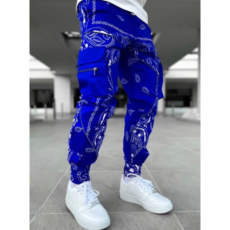 GUAPI/ Paisley cargo pants V2 ”BLUE”