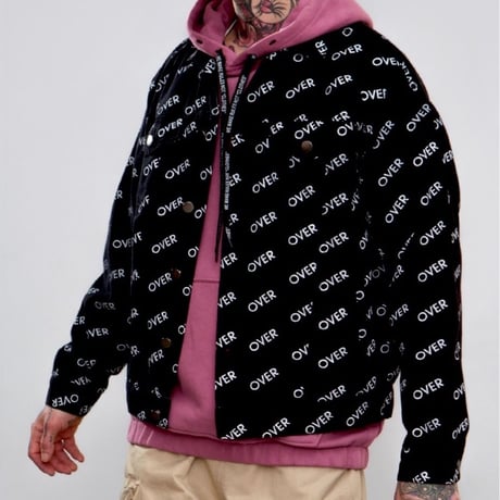 WOSS.official/ logo black denim jacket