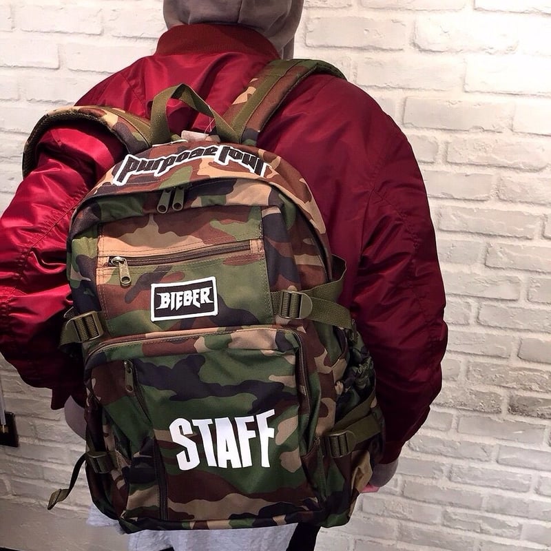 Purpose tour/Justin bieber official CAMO BackPa