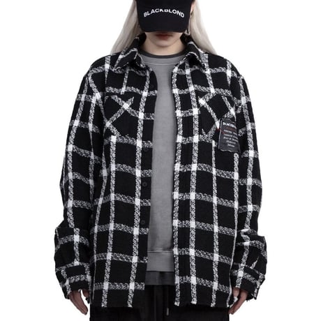 BLACK BLOND/Tweed Long  Jacket BLACK