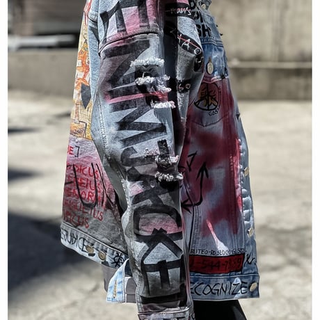 BLACK BLOND/CUSTOM Denim Jacket(BLUE)