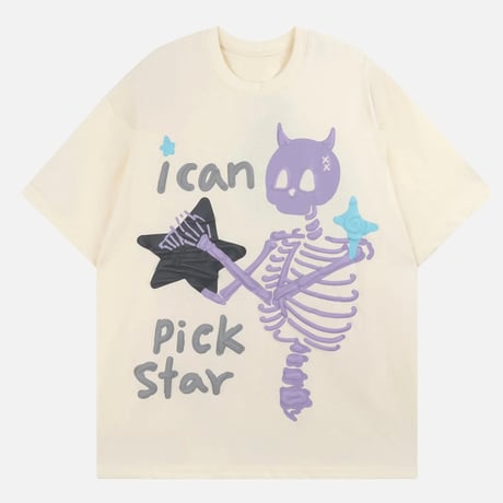 Mismatch NYC/POP ART Puff Tee  "CREAM"