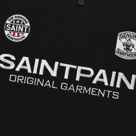 SAINT PAIN/SAINT CLUB Polo Shirts BLACK