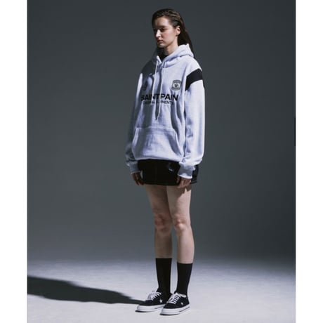 SAINT PAIN/Saint Club Varsity Hoodie "GRAY"