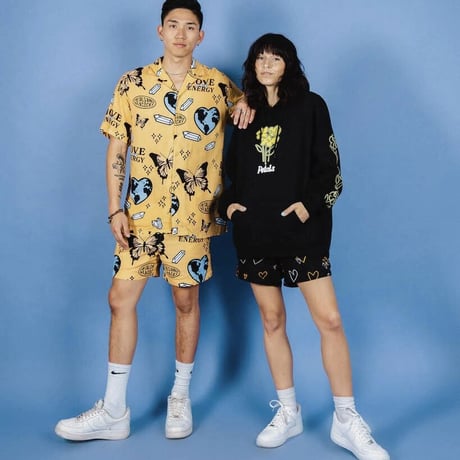 Petals and Peacocks /Love is Energy Vacation Shirts "YELLOW"