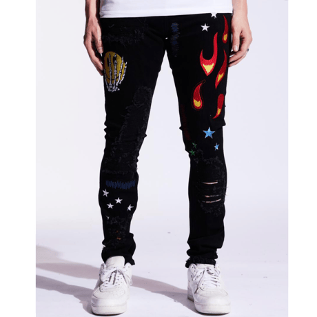 Crysp Denim/SMILE Black  denim