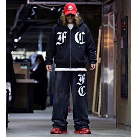 Spray Art Zip Hoodie(SET UP)  BLACK/GRAY