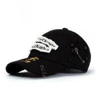 BLACK BLOND/Smile patch cap