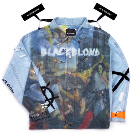 BLACK BLOND/CUSTOM Denim Jacket(BLUE)