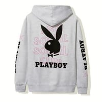 Anti Social Social Club × PLAYBOY/LOGO Hoodie GREY
