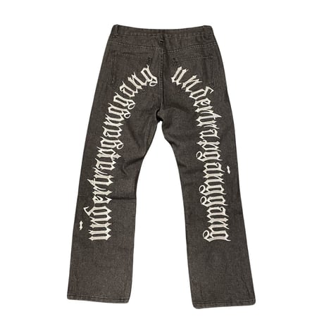 Mismatch NYC/ Embroid Wash Black denim