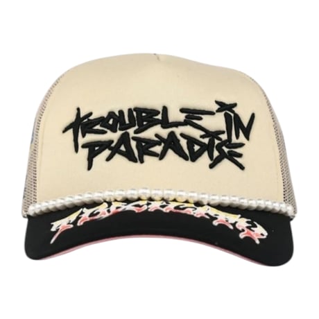 TOXICITY X DSMSD/ TROUBLE IN PARADISE TRUCKER HAT (CREAM)