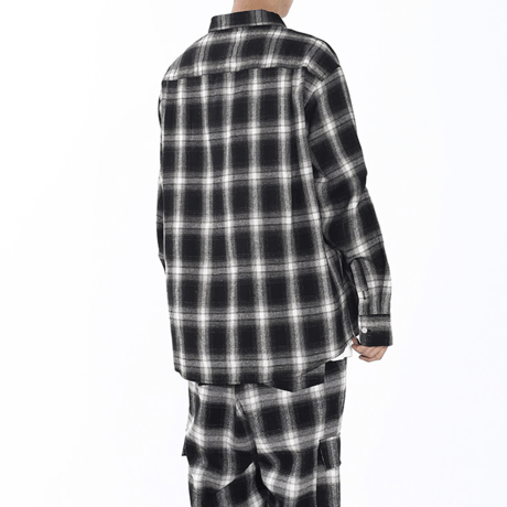 SAINT PAIN/ Flannel Checked Shirts "BLACK"