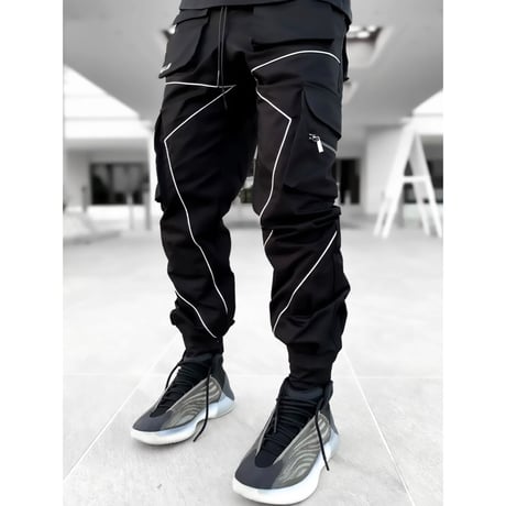 GUAPI/ Metallic Chrome cargo pants