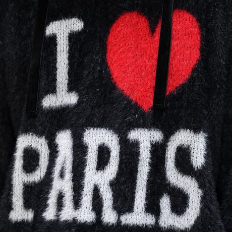 2nd archive/ I♡Paris Mohair knit "BLACK"
