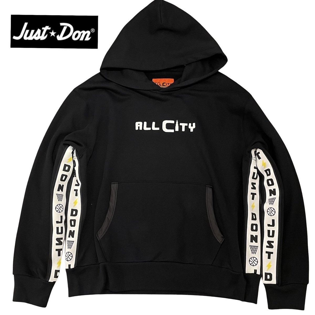 JUST DON ジャストドン　フーディ　パーカー　Don C カニエウェスト ALL CITY by Just Don / Logo Hoodie white line