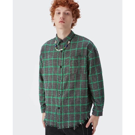 WOSS.official/ Green Flannel Shirts