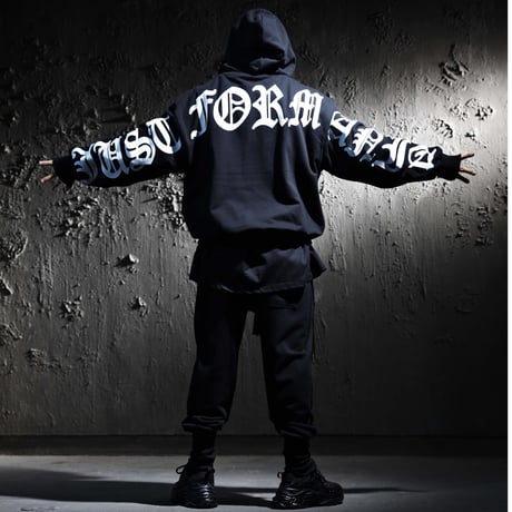 By The R/ Back Logo Cotton Hoodie (SET UP)