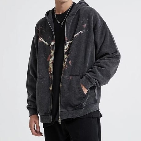 Mismatch NYC/Cross Zip Up hoodie
