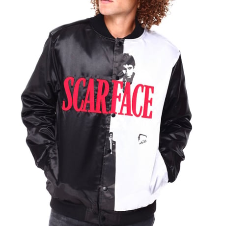 Reason Clothing Newyork /SCARFACE Satin Bomber Jacket